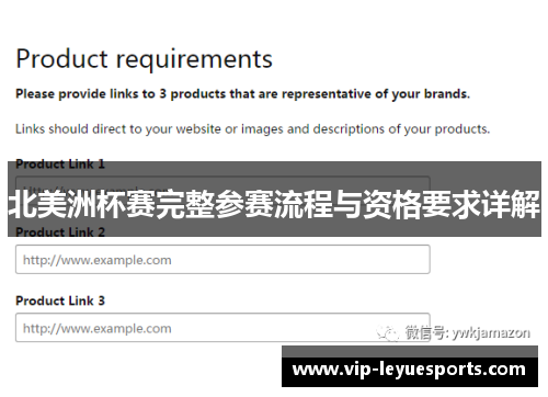 北美洲杯赛完整参赛流程与资格要求详解